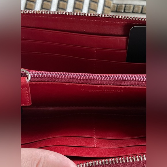 Gianfranco Ferre Metallic Red Leather Wallet - Picture 9 of 9